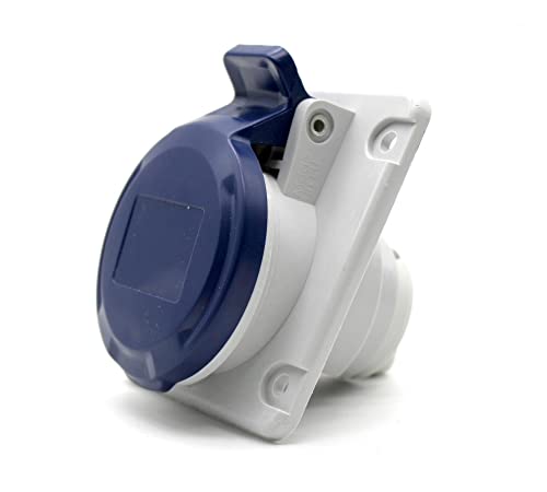DOJA Industrial | Steckdose Cee Adapter 220V - IP44 | 16A - 2P+E 3 Poliger Einphasen Industrie Stromadapter | Strom Schuko Stecker Kupplung | Stromkabel Stecker | Campingstecker von DOJA Barcelona