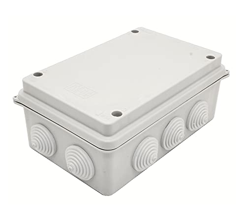 DOJA Industrie | Abzweigdose Wasserdicht mit Eingängen 220x170x105 | Verteilerdose Sicherungskasten Aufputz | Verteilerkasten Feuchtraum | Wasserdichte Gehäuse als Kabelverbinder, Kabelbox von DOJA Barcelona