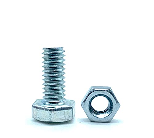 DOJA Barcelona | Schrauben mit Muttern | 25 Sechskantschrauben mit 25 Muttern | M12x30mm | aus verzinktem Stahl | Schrauben und Muttern, Gewindeschrauben und Muttern, Bolzen mit Mutter, Sechskantköpfe von DOJA Barcelona