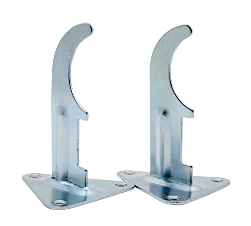 DOJA Industrial | Heizkoerper Halterung | PACK 2 | 75 Kurve 1 " | Dreieckige Heizung Befestigung für Wandheizung | Heizungs Halter fuer Elektrische Heizkörper, Wasserheizkörper, Radiator von DOJA