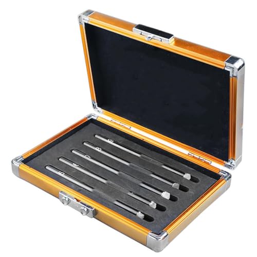 DOJBK Mohs-Härteprüfset, 5-9 Kratztester-Härteprüfstift, 5er-Pack Mohs-Härtetest, Tester-Kit zur Identifizierung industrieller Mineralien für Edelstein-Jade-Schmuck DOJBK Mohs-Härteprüfset, 5-9 Kratztester-Härteprüfstift, 5er-Pack Mohs-Härtetest, Tester-Kit zur Identifizierung industrieller Mineralien für Edelstein-Jade-Schmuck von DOJBK
