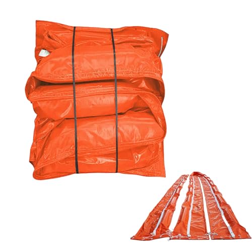 20 m schwimmende PVC-Ölsperre, schwimmende PVC-Ölsperre, unabhängige Luftkammer, Müllabfuhr auf Wasseroberflächen, robuste, wiederverwendbare Sperre für Hafenanlagen(45cm) von DOJOEUU
