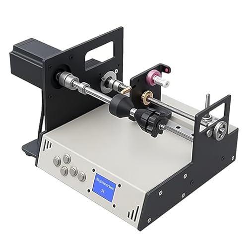 DOJOEUU Automatische Spulenwickelmaschine, Angelschnur-Krawattenwickelmaschine, Genauigkeit ±0,01 mm, 2–15 Umdrehungen/s, LCD-Display, automatische Verdrahtung, Industrie-Spulenwickler von DOJOEUU