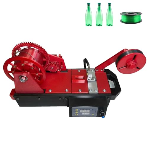 DOJOEUU Filament-Extruder für 3D-Drucker, Desktop-Filament-Maker, Digitale Temperaturregelung, Recycling-Gerät für recycelte PET-Flaschen – ideal für Familien, Heimwerker(Red) von DOJOEUU