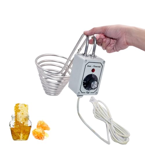 Heizkreis-Honigschmelzer, Edelstahl-Honigwärmer mit Thermostat, Spiral-Bienenwachserhitzer, Imkereizubehör, Elektrischer Bienenstockheizer für die Bienenzucht von DOJOEUU