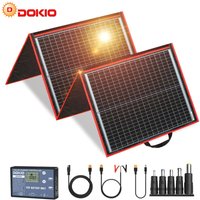 160W 12V Tragbar Faltbar Solarpanel Solarmodule für Autobatterie/Tragbare Powerstation/Batterie/Camping/Garten von DOKIO
