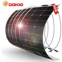 5x 100W Solarpanel 12v Flexibles Monokristallines Solarmodul für Haus/Wohnwagen/Van/Boot/Batterie/Garten von DOKIO