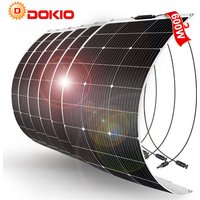 6x 100W Solarpanel 12v Flexibles Monokristallines Solarmodul für Haus/Wohnwagen/Van/Boot/Batterie/Garten von DOKIO