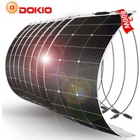 8x 100W Solarpanel 12v Flexibles Monokristallines Solarmodul für Haus/Wohnwagen/Van/Boot/Batterie/Garten von DOKIO