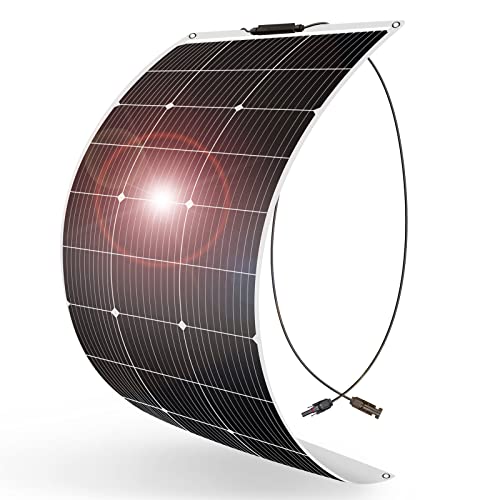 DOKIO 100W Solarpanel flexibel Mono 12V - Solarmodul ideal für Wohnmobil, Camping, Gartenhaus von DOKIO