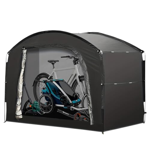 DOKKOME Garagenzelt Fahrrad Schuppen Groß Zeltgarage Fahrrad Unterstand Storage Tent Bicycle Shed Multifunktionales Zelt für Rasenmäher Gartengeräte Schwarz DOKKOME Garagenzelt Fahrrad Schuppen Groß Zeltgarage Fahrrad Unterstand Storage Tent Bicycle Shed Multifunktionales Zelt für Rasenmäher Gartengeräte Schwarz von DOKKOME