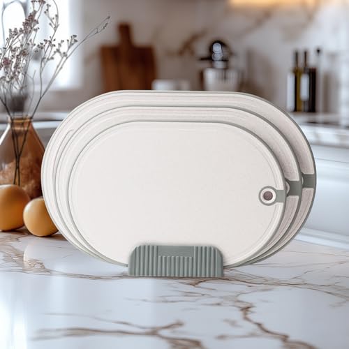 Schneidebrett Set 3PCS Kochbrett aus Kunststoff BPA-frei Hackbretter für Fleisch Brett Küche Cutting Board Chopping Board Spülmaschinenfestem Schneidebrett Grau Schneidebrett Set 3PCS Kochbrett aus Kunststoff BPA-frei Hackbretter für Fleisch Brett Küche Cutting Board Chopping Board Spülmaschinenfestem Schneidebrett Grau von DOKKOME