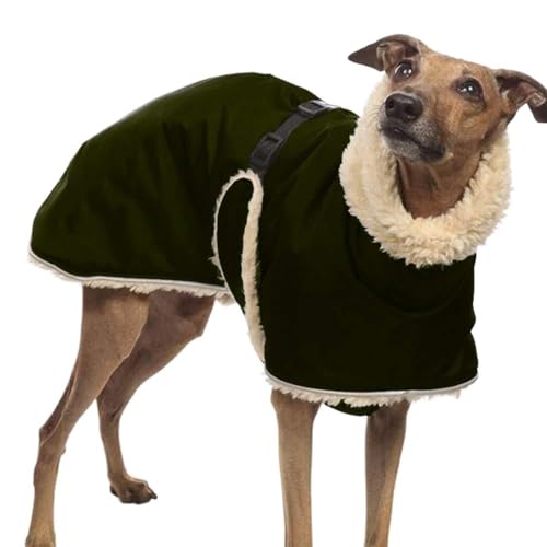 Whippet Mantel Whippet Windhund,Winter Haustier Hund Kleidung,Fleece gefütterte Hundejackewasserdichte Dicke Hundejacke Kleidung,Army Green-M Whippet Mantel Whippet Windhund,Winter Haustier Hund Kleidung,Fleece gefütterte Hundejackewasserdichte Dicke Hundejacke Kleidung,Army Green-M von DOKLY