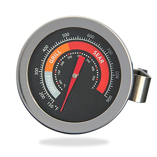 5,1 cm großes grünes Ei-Thermometer-Ersatz, Temperaturanzeige für große grüne Eier, Grillkuppel, Kamado-Griller, Edelstahl, 65,6–482,2 °C mit Anti-Beschlag-Glaslinse von DOLAMOTY