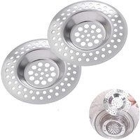 2 Stück Küchenspülenfilter, Spülbecken-Abflussfilter, Küchenspüle-Rost, Edelstahl-Spülbeckenfilter, für Küchen-/Badezimmerspüle, von DOLASO