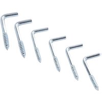 20 Stück 40 mm rechtwinklige Schraubhaken, Schraubhaken, quadratische L-förmige Schraubhaken 20 Stück 40 mm rechtwinklige Schraubhaken, Schraubhaken, quadratische L-förmige Schraubhaken von DOLASO