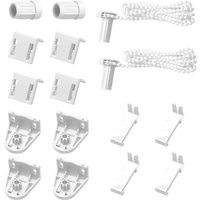 2er Set Fensterrolloträger 17mm Ersatzteil Befestigungsset für Doppelrollo für Verdunkelungsrollo, Seitenrollo, Doppelrollo von DOLASO