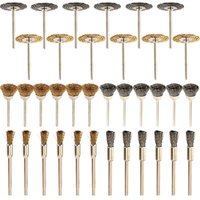 36 Stück Messing-Polierbürste, Drahtbürste, Bohr-Rotationsbürsten von DOLASO