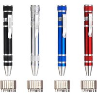 4 Packungen komplettes Multifunktions-Mini-Schraubendreher-Set, Gadget-Reparatur, 8-in-1-Aluminium-Stift, Kreuzschlitz-Schlitz-Werkzeug-Set für 4 Packungen komplettes Multifunktions-Mini-Schraubendreher-Set, Gadget-Reparatur, 8-in-1-Aluminium-Stift, Kreuzschlitz-Schlitz-Werkzeug-Set für von DOLASO