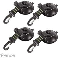 4er-Pack Anker-Saugnapfe mit Saugnapf-Befestigung für Auto, Camping, Plane, Multifunktions-Saugnapf-Zubehör für Zelte als Auto-Seitenmarkise von DOLASO