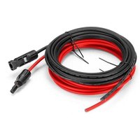5 Meter 12 AWG Solarpanel-Verlängerungskabel mit weiblichen und männlichen MC4-Anschlüssen, Adapter-Set (5 m rot + 5 m schwarz) von DOLASO