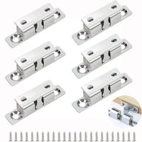 Dolaso - 6 Stück Kugelschnäpper, 46 mm verstellbarer Doppelrollenschnäpper Kugelriegel für Schranktür, Tür, Möbelschnäpper mit 24 Schrauben, für von DOLASO