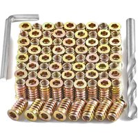 80 Stück Möbelmuttern mit M6-Gewinde – verschiedene Metall-Innensechskantschrauben, Bolzen, Verbindungselemente für Heimschränke, Werkzeuge und 80 Stück Möbelmuttern mit M6-Gewinde – verschiedene Metall-Innensechskantschrauben, Bolzen, Verbindungselemente für Heimschränke, Werkzeuge und von DOLASO