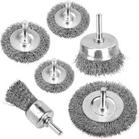 Bohrer-Drahtbürsten, 6er-Set, 0,012 mm Bohrung, Kohlenstoffstahl-Drahtbürsten zum Reinigen von Rost, Abisolieren und Schleifmitteln, für Bohrmaschinen Bohrer-Drahtbürsten, 6er-Set, 0,012 mm Bohrung, Kohlenstoffstahl-Drahtbürsten zum Reinigen von Rost, Abisolieren und Schleifmitteln, für Bohrmaschinen von DOLASO