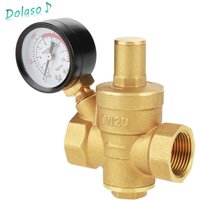 Dolaso - DN20 Messing verstellbares Wasserdruckminderventil mit Manometer, Druckminderer Dolaso - DN20 Messing verstellbares Wasserdruckminderventil mit Manometer, Druckminderer von DOLASO