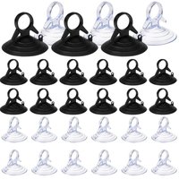 DOLASO 60 Stück Sonnenschutz-Saugnapf, 45 mm Saugnapf ohne Haken, Saugnapf, PVC-Saugnapf, Mini-Saugnapf, transparent und schwarz, Saugnapf für Fenster von DOLASO