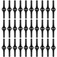 30 Stück Kunststoff-Ersatzklingen, Fadentrimmerklingen, Trimmerklingen, Trimmerzubehör, Ersatzklingen für Akku-Trimmer – (Schwarz) von DOLASO