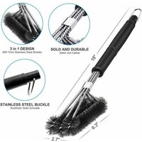 Dolaso - Grillbürste, 3-in-1-Grillreinigungsbürste, langer Griff, Edelstahlborsten für die schnelle und effektive Reinigung aller Grills von DOLASO