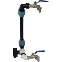 Dolaso - S60x6 IBC-Tankadapter aus Messing – Ablaufgarnitur mit Hahn – 3/4 Zoll Hahnauslass – Schlauch- und Hahnanschluss – IBC-Tank-Zubehör – von DOLASO