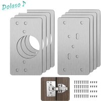 Dolaso - Schrankscharnier-Reparaturplatte mit Loch, 8 Stück Reparatur-Halterungsplatten, einfache Installation mit 48 Schrauben, von DOLASO