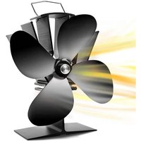 Wärmebetriebener Holzofenventilator mit 4 Flügeln für Holzscheite/Kamin, 60 ℃/140 ℉, Kaminventilator, schneller Start, leise Heißluftzirkulation, von DOLASO