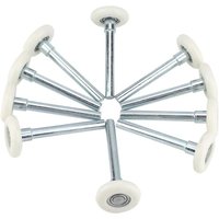 Garagentorrollen Dolaso 10er-Pack Ersatz-Nylon-Garagentorrollen mit 2-Zoll-Stamm Schiebetürrolle Dusche von DOLASO