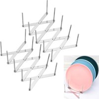 Geripptes Gestell und Topfdeckelhalter, 2er-Set – Topfdeckelhalter aus Edelstahl mit verstellbarem Deckelhalter zur Aufbewahrung von Töpfen, Pfannen von DOLASO