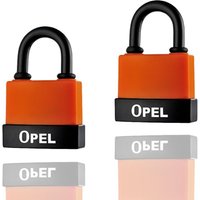 Hochsicheres Vorhängeschloss [mit Schlüssel] [Staubdichtes PVC-Kunststoffgehäuse] [Außenbereich – rostfrei] [2er-Pack] – Ideal für Schuppen, Garagen, von DOLASO