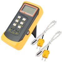 Dolaso - K-Typ-Thermometer mit 1300 °C-Thermoelementsensor (verkabelt und Edelstahl) (°c, °f und k mit 4 Thermoelementen) von DOLASO