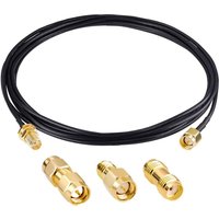 Dolaso - Koaxialkabel SMA-Stecker auf SMA-Buchse, RG174-Schott, 3 m langes Kabel mit 3 SMA-Koaxialadaptern von DOLASO