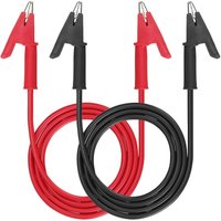 Dolaso - Krokodilklemmen mit zwei Enden, 15-A-Messleitungskabel mit Isolierklemmen, 2 Stück 3,3 ft/1 m langes flexibles Prüfkabel mit von DOLASO
