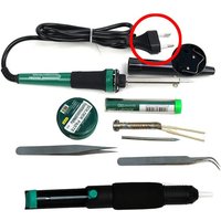 Lötkolbensatz, Präzisions-Elektrolötsatz, 30-W-Lötkolbensatz, Lötkolbenkern, Ständer, Lötzinndraht, Zinnvakuum, Lötzinnpaste, drei Pinzetten, Lötkolbensatz, Präzisions-Elektrolötsatz, 30-W-Lötkolbensatz, Lötkolbenkern, Ständer, Lötzinndraht, Zinnvakuum, Lötzinnpaste, drei Pinzetten, von DOLASO