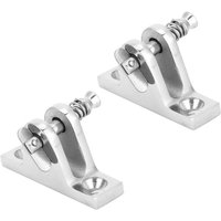 Möbelbeschläge 2 Stück Marine-Deckscharnierhalterung 55 x 18 mm Edelstahl 316 Heavy Duty Marine Fitting Hardware-Zubehör für Boote von DOLASO