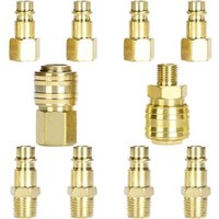 S-giant Pneumatikverschraubung Druckluftverschraubung 1/4 npt Luftverschraubung 1/4 Zoll Quick Connect Druckluftsteckdose Nippel von DOLASO