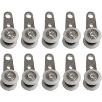 Dolaso - Set mit 10 Rollen für Erkerfenster oder Schiebetüren – Metall und Kunststoff – 4,5 x 1,9 cm von DOLASO