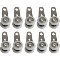 Dolaso - Set mit 10 Rollen für Erkerfenster oder Schiebetüren – Metall und Kunststoff – 4,5 x 1,9 cm von DOLASO