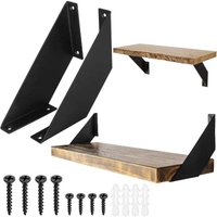 Wandregalhalterung, robuste Metallregalhalterung, Schmiedeeisenhalterung für DIY-Regale 15 cm 2 Stück-RAPANDA Wandregalhalterung, robuste Metallregalhalterung, Schmiedeeisenhalterung für DIY-Regale 15 cm 2 Stück-RAPANDA von DOLASO