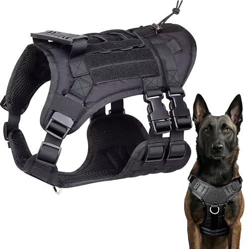 DOLCEPAW Antizuggeschirr mit Griff, Hundegeschirr für Mittelgroße Hunde, No Pull, Anti-Zieh Hundegeschirr, Mittelgroße Hunde, Einstellbar, Sicherheitsgeschirr, Brustgeschirr mit Griff, Zugstopp von DOLCEPAW