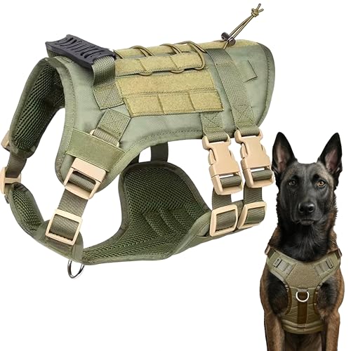 DOLCEPAW Antizuggeschirr mit Griff, Hundegeschirr für Mittelgroße Hunde, No Pull, Anti-Zieh Hundegeschirr, Mittelgroße Hunde, Einstellbar, Sicherheitsgeschirr, Brustgeschirr mit Griff, Zugstopp von DOLCEPAW