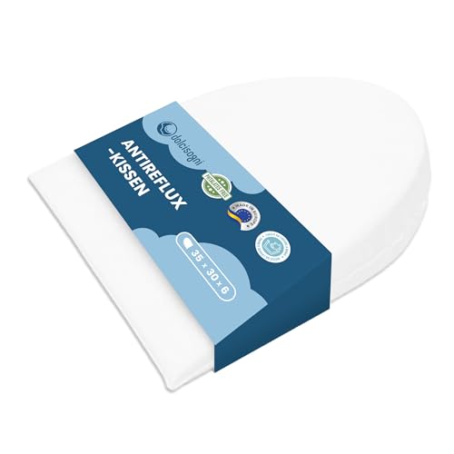 DOLCI SOGNI – Keilkissen Bett Antireflux – Dreieckiges Matratzenkeilkissen 35x30x6 cm – Reflux Kissen für Erwachsene und Kinder ab 2 Jahren DOLCI SOGNI – Keilkissen Bett Antireflux – Dreieckiges Matratzenkeilkissen 35x30x6 cm – Reflux Kissen für Erwachsene und Kinder ab 2 Jahren von DOLCI SOGNI